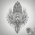Tattoo sketch native american feather, tattoo… – tattoo sketch (№1757742076_0, 13.09.2025 05:41) — tattoovalue.net