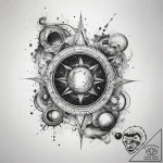 Tattoo sketch cosmic cosmos, concept art for… – tattoo sketch (№1757742861_0, 13.09.2025 05:54) — tattoovalue.net
