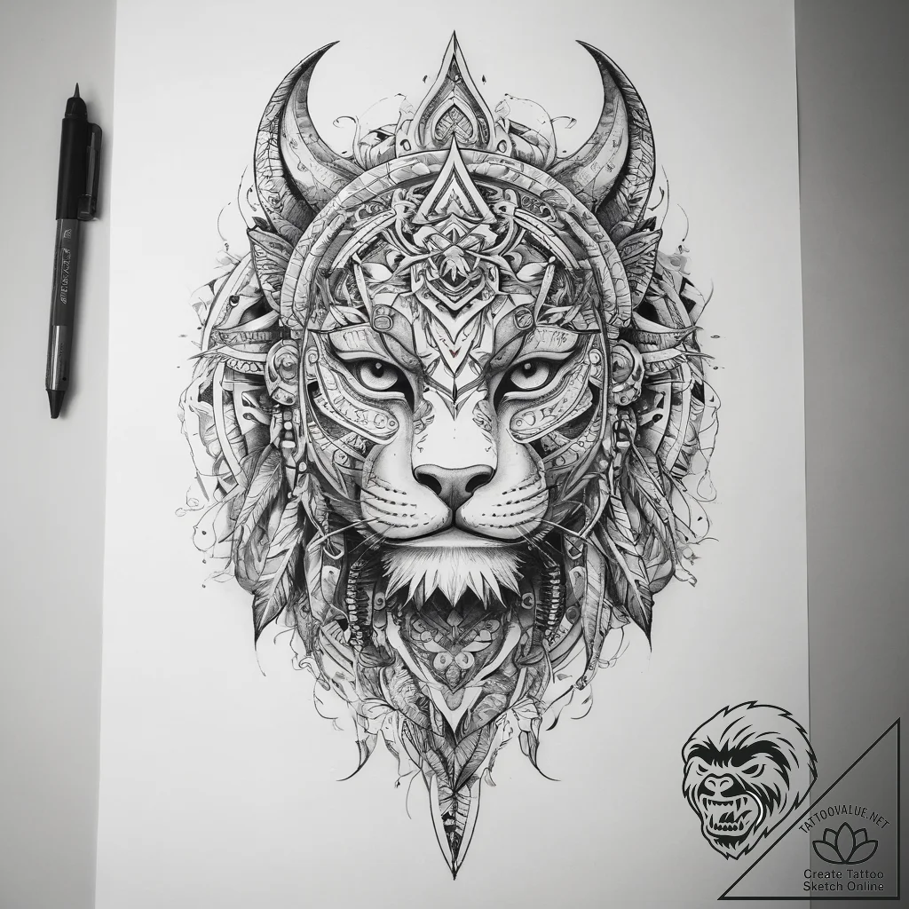 Tattoo sketch tribal рукав - tattoo sketch (№1757745814_0, 13.09.2025 06:43) — tattoovalue.net