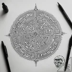 Tattoo sketch labyrinth – tattoo sketch (№1757747780_0, 13.09.2025 07:16) — tattoovalue.net