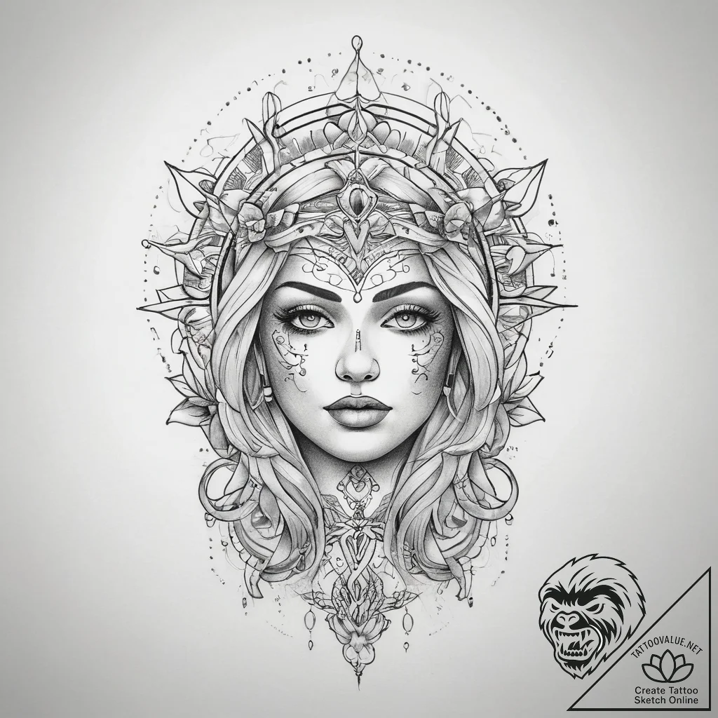 Tattoo sketch holy self, tattoo drawing outli... - tattoo sketch (№1757748971_0, 13.09.2025 07:36) — tattoovalue.net