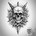 Tattoo sketch cursed dagger, ink illustration… – tattoo sketch (№1757750360_0, 13.09.2025 07:59) — tattoovalue.net