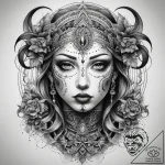 Tattoo sketch spiritual history, tattoo drawi… – tattoo sketch (№1757752311_0, 13.09.2025 08:31) — tattoovalue.net