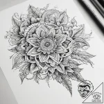 Tattoo sketch lace ribbon – tattoo sketch (№1757752508_0, 13.09.2025 08:35) — tattoovalue.net