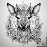Tattoo sketch graceful fawn tattoo, ink illus… – tattoo sketch (№1757752705_0, 13.09.2025 08:38) — tattoovalue.net