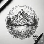 Tattoo sketch linework горы, tattoo drawing o… – tattoo sketch (№1757753295_0, 13.09.2025 08:48) — tattoovalue.net