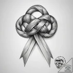 Tattoo sketch ribbon knot – tattoo sketch (№1757754294_0, 13.09.2025 09:04) — tattoovalue.net