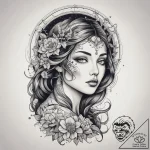 Tattoo sketch cosmic person, tattoo line art,… – tattoo sketch (№1757754493_0, 13.09.2025 09:08) — tattoovalue.net