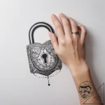 Tattoo hands with a lock – tattoo sketch (№1757755474_0, 13.09.2025 09:24) — tattoovalue.net