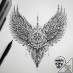 Tattoo sketch running shoe with a wing, conce… – tattoo sketch (№1757755862_0, 13.09.2025 09:31) — tattoovalue.net