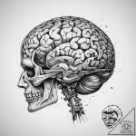 Tattoo sketch brain – tattoo sketch (№1757757632_0, 13.09.2025 10:00) — tattoovalue.net