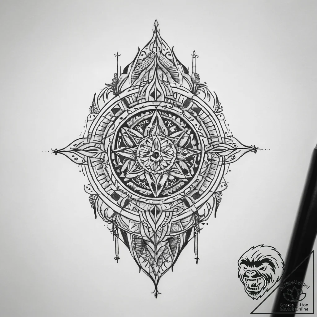 Tattoo sketch sacred valley, tattoo sketch de... - tattoo sketch (№1757758018_0, 13.09.2025 10:06) — tattoovalue.net