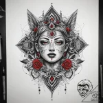 Tattoo sketch sacred representation, concept… – tattoo sketch (№1757758619_0, 13.09.2025 10:16) — tattoovalue.net