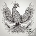 Tattoo sketch узор в виде феникса, tattoo fla… – tattoo sketch (№1757758813_0, 13.09.2025 10:20) — tattoovalue.net
