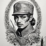 Tattoo sketch soldier with a needle, tattoo f… – tattoo sketch (№1757759014_0, 13.09.2025 10:23) — tattoovalue.net