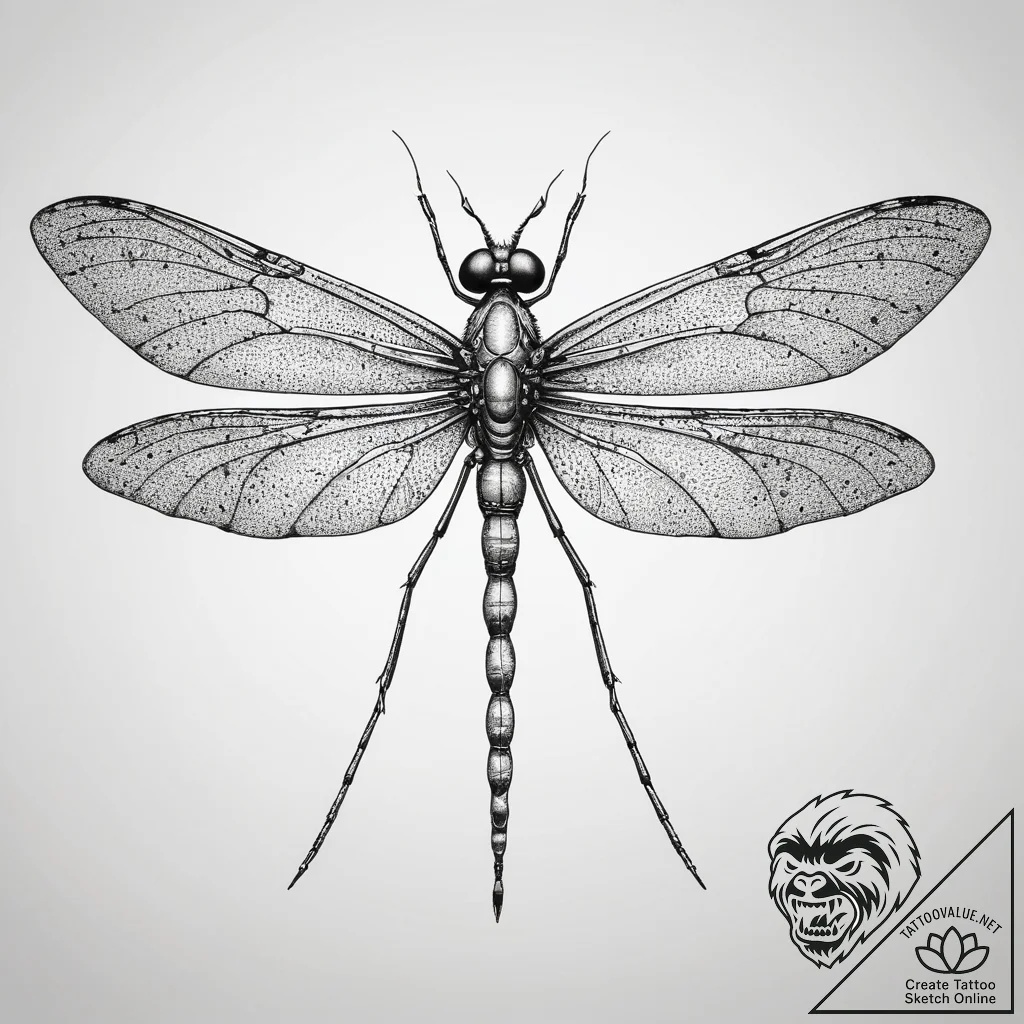 Tattoo sketch crane fly, concept art for tatt... - tattoo sketch (№1757760188_0, 13.09.2025 10:43) — tattoovalue.net