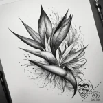 Tattoo sketch bird of paradise flower, tattoo… – tattoo sketch (№1757760780_0, 13.09.2025 10:53) — tattoovalue.net