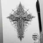 Tattoo sketch sacred character, tattoo line a… – tattoo sketch (№1757761558_0, 13.09.2025 11:05) — tattoovalue.net