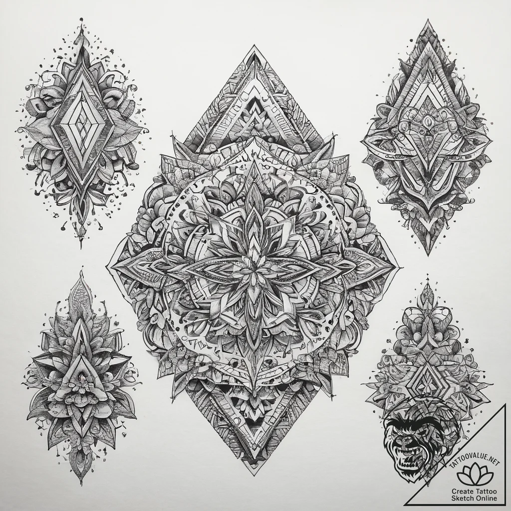 Tattoo sketch stone, tattoo flash sheet desig... - tattoo sketch (№1757762569_0, 13.09.2025 11:22) — tattoovalue.net