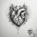 Tattoo sketch heart – tattoo sketch (№1757763796_0, 13.09.2025 11:43) — tattoovalue.net