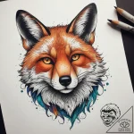 Tattoo sketch neo-traditional лиса, tattoo dr… – tattoo sketch (№1757765411_0, 13.09.2025 12:10) — tattoovalue.net