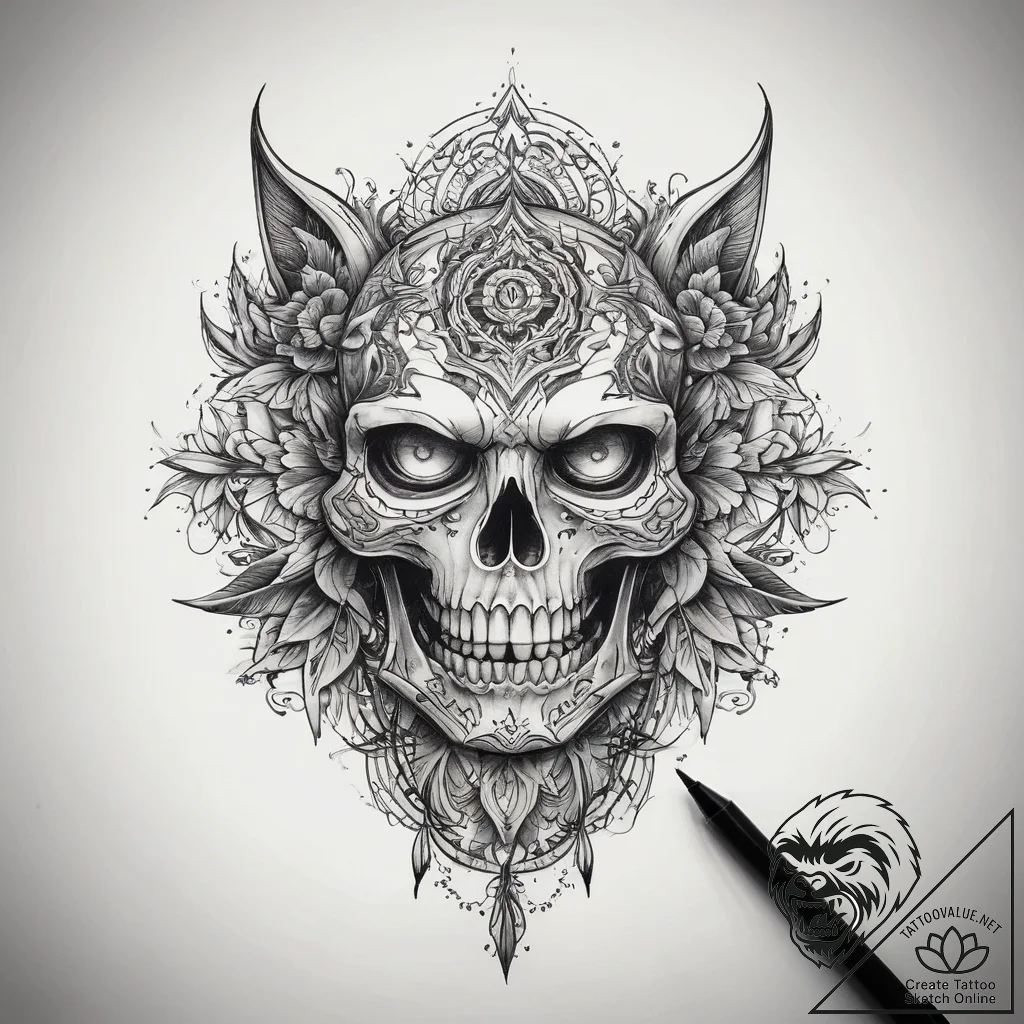 Tattoo sketch town, concept art for tattoo, c... - tattoo sketch (№1757765610_0, 13.09.2025 12:13) — tattoovalue.net