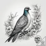Tattoo sketch rock pigeon, ink illustration f… – tattoo sketch (№1757766002_0, 13.09.2025 12:20) — tattoovalue.net