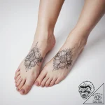 Tattoo sketch fine line of a person’s feet – tattoo sketch (№1757767574_0, 13.09.2025 12:46) — tattoovalue.net