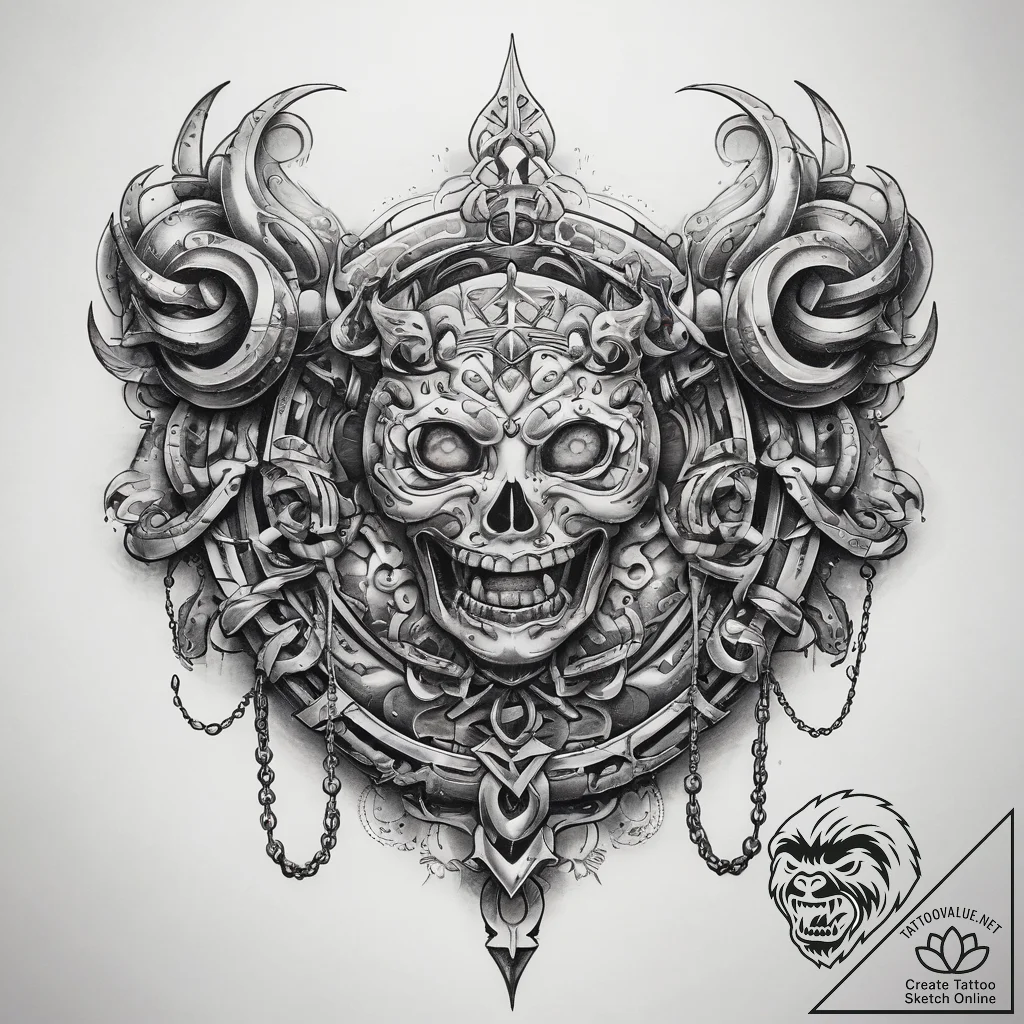 Tattoo sketch magical chain, tattoo sketch de... - tattoo sketch (№1757768571_0, 13.09.2025 13:02) — tattoovalue.net