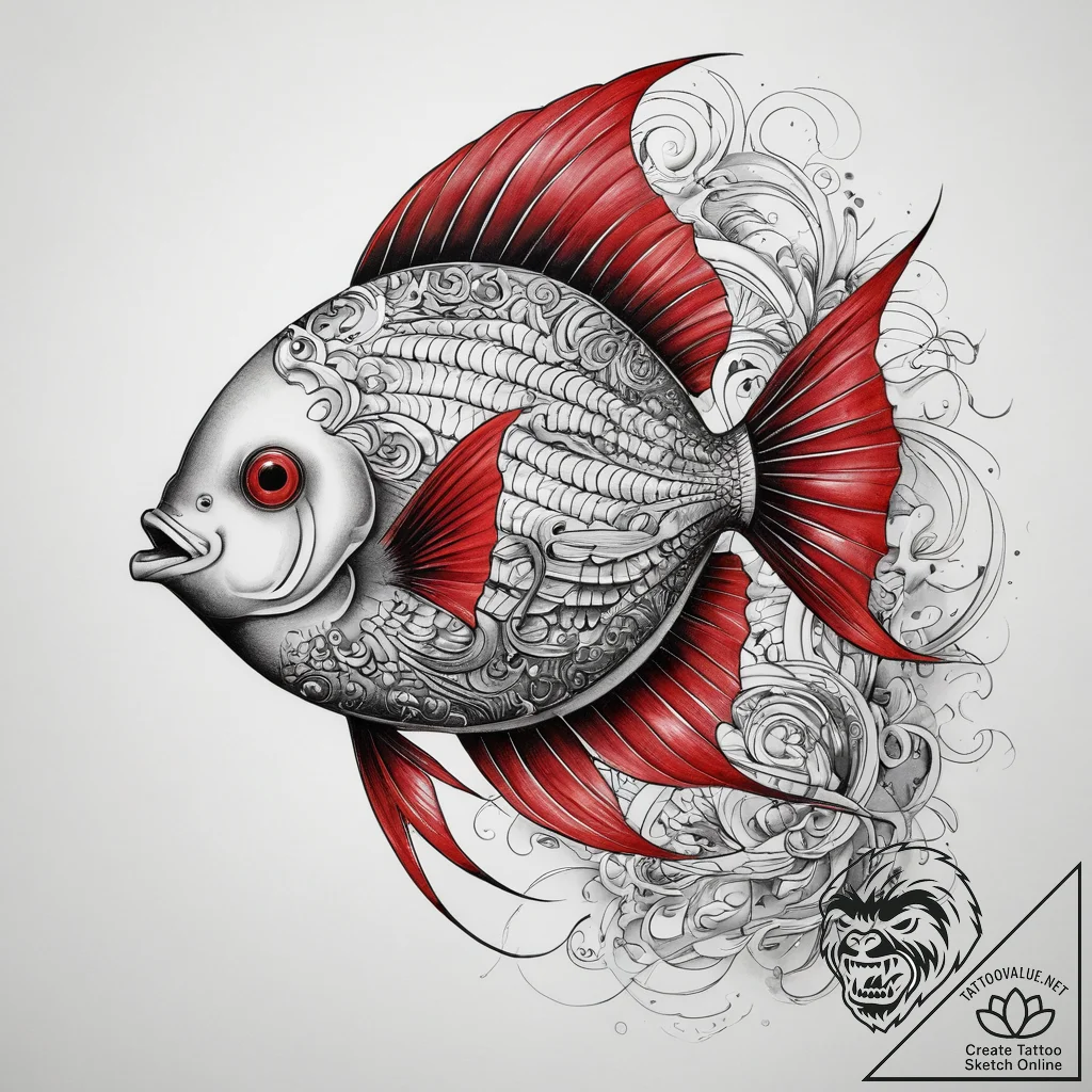 Tattoo sketch angelfish, tattoo flash sheet d... - tattoo sketch (№1757768766_0, 13.09.2025 13:06) — tattoovalue.net