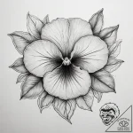 Tattoo sketch viola flower, tattoo line art,… – tattoo sketch (№1757769156_0, 13.09.2025 13:12) — tattoovalue.net