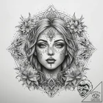 Tattoo sketch spiritual scene, tattoo flash s… – tattoo sketch (№1757770335_0, 13.09.2025 13:32) — tattoovalue.net