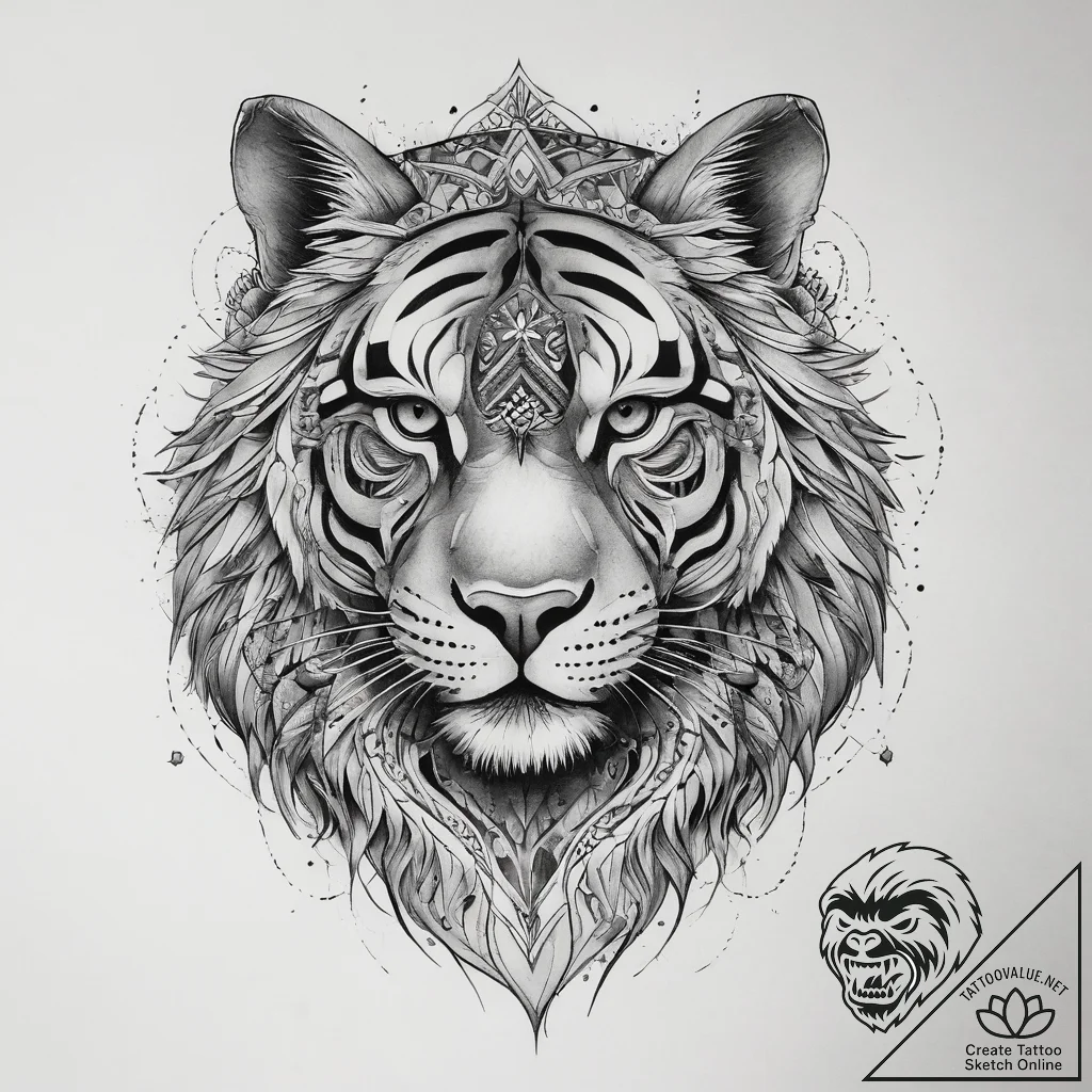 Tattoo sketch gray, ink illustration for tatt... - tattoo sketch (№1757771114_0, 13.09.2025 13:45) — tattoovalue.net