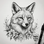 Tattoo sketch elegant fox, tattoo drawing out… – tattoo sketch (№1757773252_0, 13.09.2025 14:20) — tattoovalue.net
