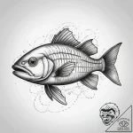 Tattoo sketch bonefish, tattoo line art, on a… – tattoo sketch (№1757773846_0, 13.09.2025 14:30) — tattoovalue.net