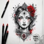 Tattoo sketch spiritual ground, tattoo line a… – tattoo sketch (№1757774040_0, 13.09.2025 14:34) — tattoovalue.net