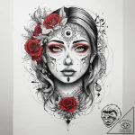 Tattoo sketch cosmic identity, tattoo line ar… – tattoo sketch (№1757774438_0, 13.09.2025 14:40) — tattoovalue.net