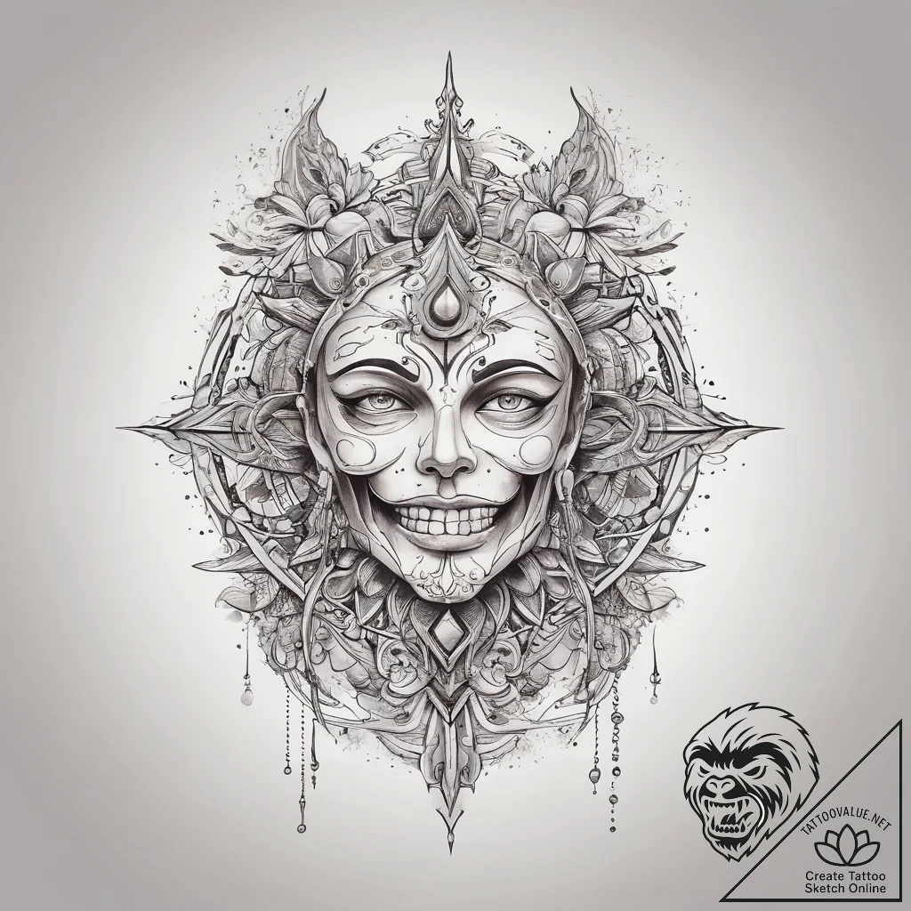 Tattoo sketch divine guide, concept art for t... - tattoo sketch (№1757775616_0, 13.09.2025 15:00) — tattoovalue.net