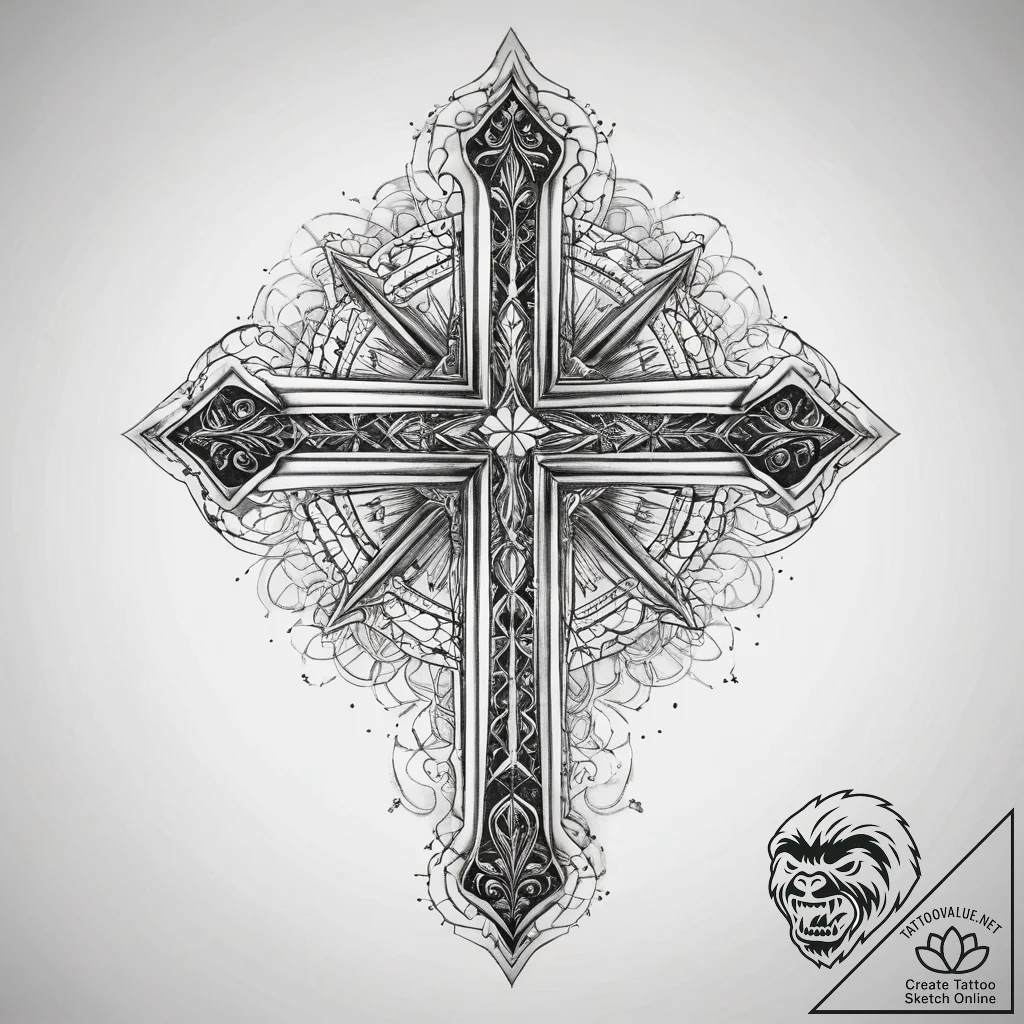 Tattoo sketch geometric word, ink illustratio... - tattoo sketch (№1757776403_0, 13.09.2025 15:13) — tattoovalue.net