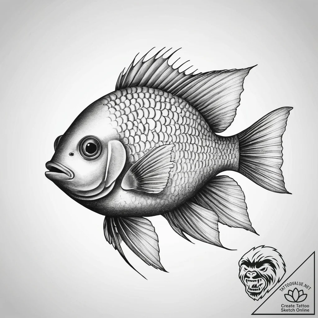 Tattoo sketch damselfish, artistic tattoo ske... - tattoo sketch (№1757777192_0, 13.09.2025 15:26) — tattoovalue.net
