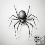 Tattoo sketch daddy long-legs spider – tattoo sketch (№1757778372_0, 13.09.2025 15:46) — tattoovalue.net