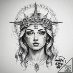 Tattoo sketch holy myth – tattoo sketch (№1757779362_0, 13.09.2025 16:02) — tattoovalue.net