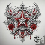 Tattoo sketch slavic star with a bird, concep… – tattoo sketch (№1757780148_0, 13.09.2025 16:15) — tattoovalue.net