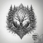 Tattoo sketch forest, tattoo sketch design, o… – tattoo sketch (№1757781737_0, 13.09.2025 16:42) — tattoovalue.net