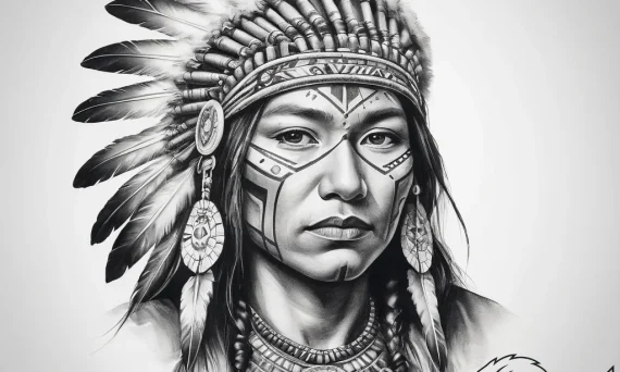 Native american & indigenous cultures - tattoo sketch (№1757783903_0, 13.09.2025 17:18) — tattoovalue.net