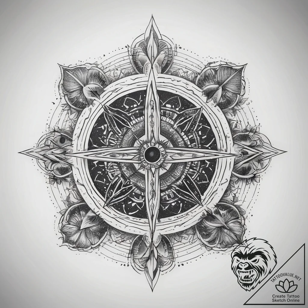 Tattoo sketch cosmic myth, artistic tattoo sk... - tattoo sketch (№1757784886_0, 13.09.2025 17:34) — tattoovalue.net