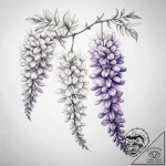 Tattoo sketch wisteria flower – tattoo sketch (№1757785082_0, 13.09.2025 17:38) — tattoovalue.net