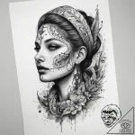 Tattoo sketch mystical servant, concept art f… – tattoo sketch (№1757785675_0, 13.09.2025 17:47) — tattoovalue.net