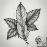 Tattoo sketch bay leaf, artistic tattoo sketc… – tattoo sketch (№1757785873_0, 13.09.2025 17:51) — tattoovalue.net