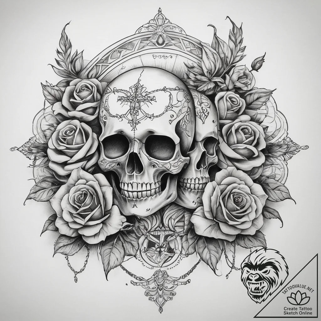 Tattoo sketch chain, artistic tattoo sketch,... - tattoo sketch (№1757786069_0, 13.09.2025 17:54) — tattoovalue.net